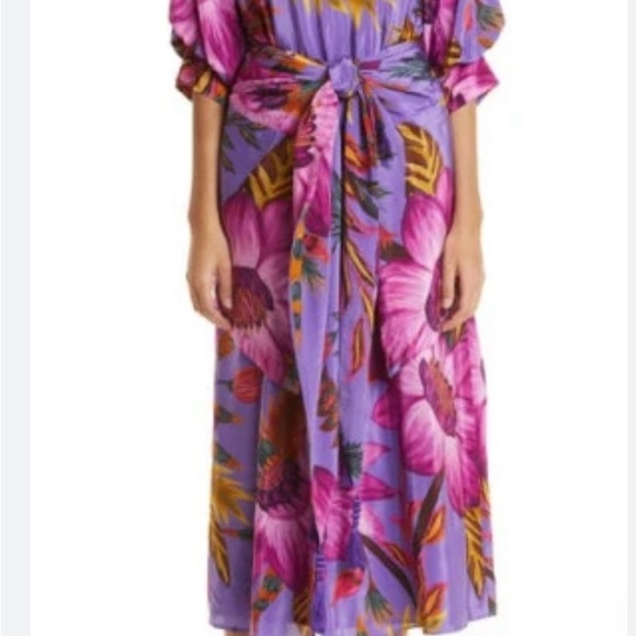 FARM RIO Purple Maxi Flower Dress Sz XS - Picture 2 of 3
